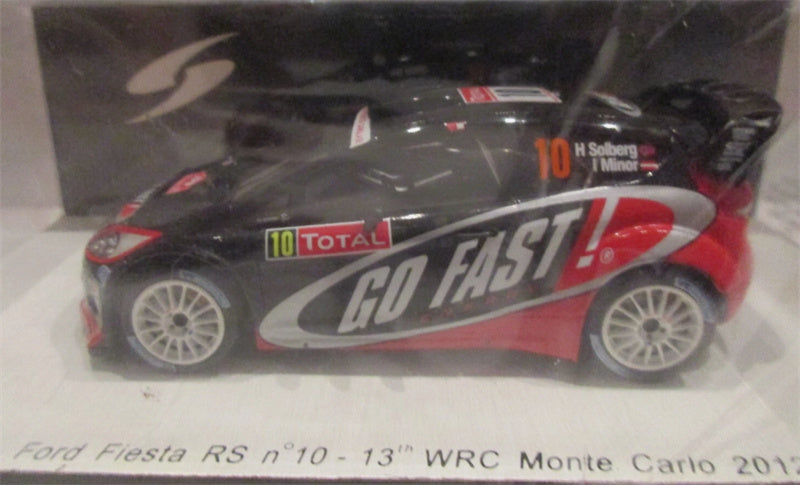 spark Ford fiesta RS #10 13th WRC Monte Carlo 2012 H.Solberg - I.Minor Total HURTIGRUTA CARGLASS 1:43 Car Pre-built Model view6