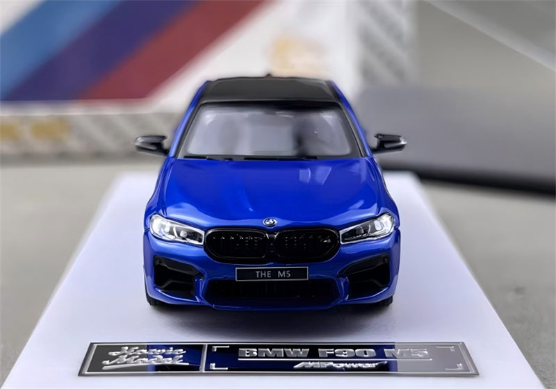 1:64 BMW M5 F90 Marina Bay Blue Howie Model DIECAST Civil Car Model