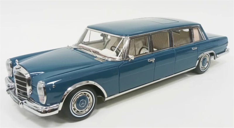 NZG Mercedes Benz S600 Pullman W100 Metal Blue 1:18 Car Pre-built Model