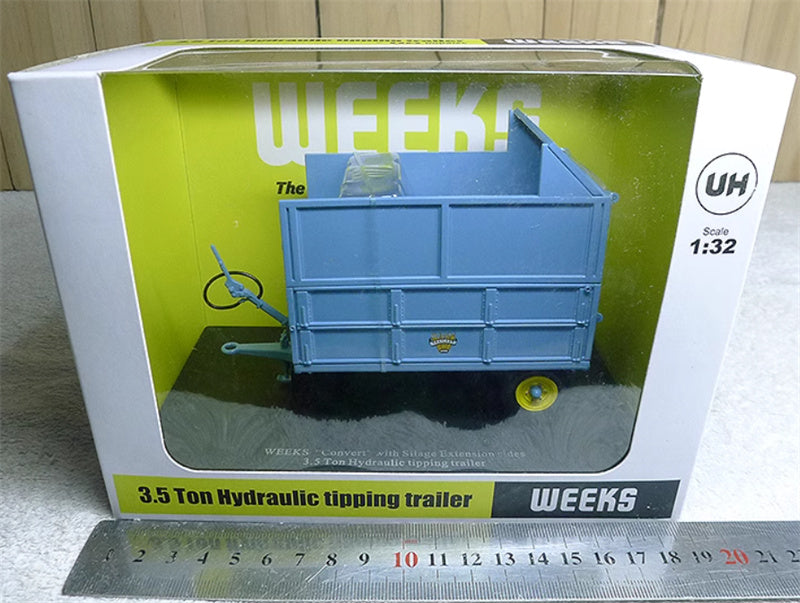 Universal Hobbies WEEKS 3.5 ton tipping trailer Blue 1:32 Truck Accessories Pre-built Model