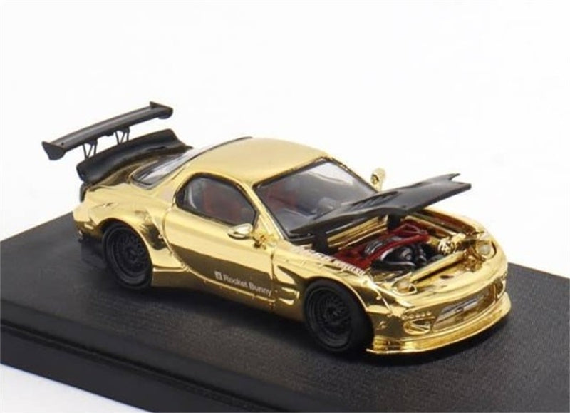 1:64 Mazda RX-7 Rocket Bunny Chrome Gold Master DIECAST Limited Edition 799pcs ONLY Model