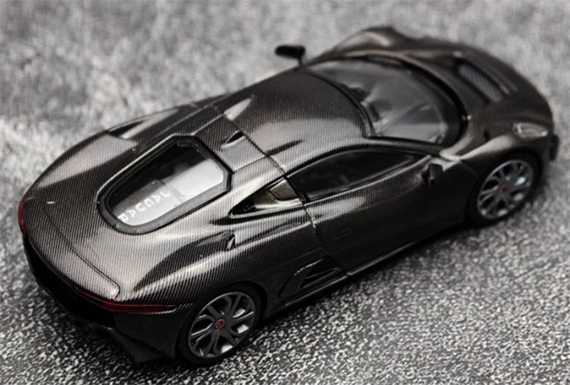 MINIGT Jaguar C-X75 Test Car Carbon patterned black 1:64 Car Pre-built Model view4