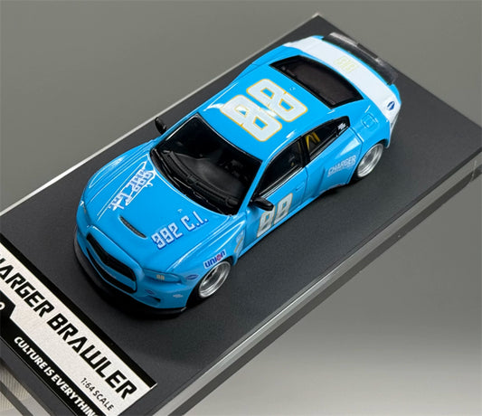 1:64 Dodge Charger Brawler Blue TimeMicro x PSC DESIGN DIECAST Civil Car Model