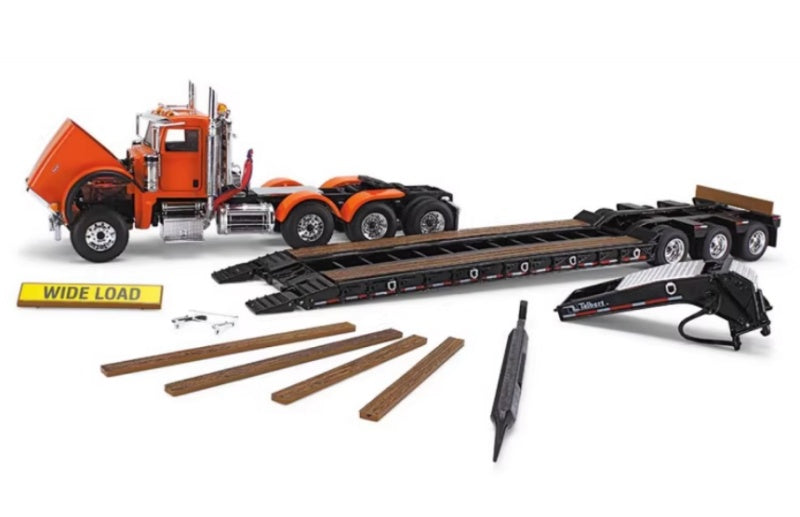 1:50 Peterbilt 367 DCP orange Diecast Model view3