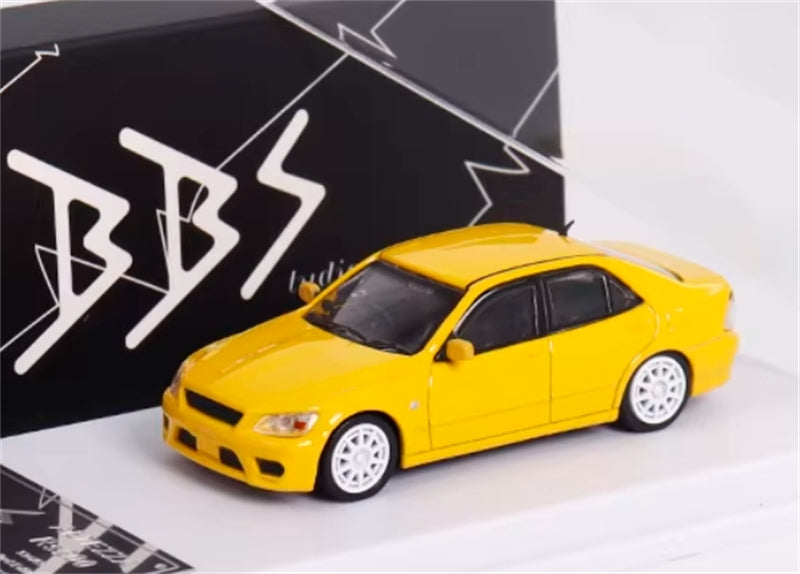 BBS Toyota Altezza RS200 SXE10 Yellow Limited Edition 499pcs ONLY 1:64 Car Pre-built Model