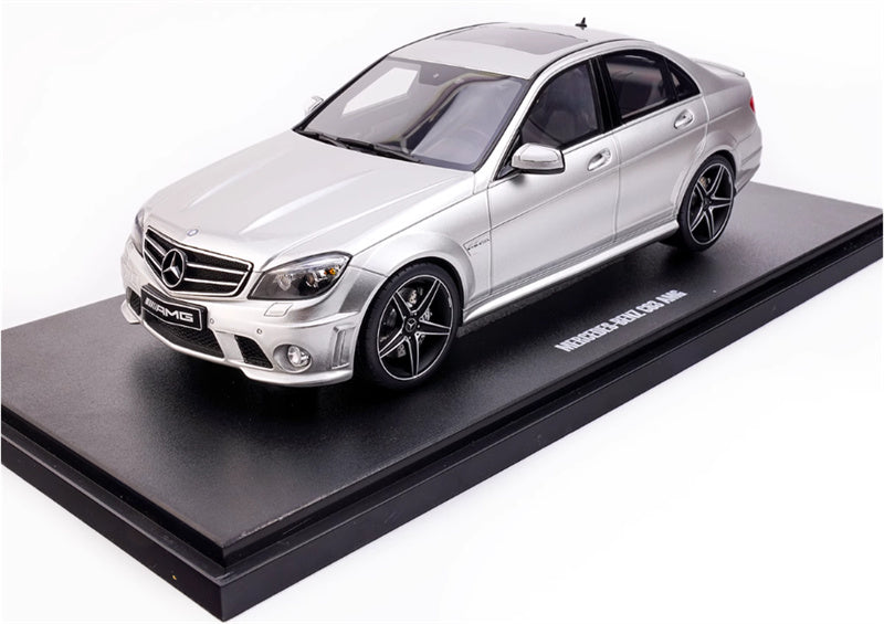 GT SPIRIT Mercedes Benz C63 AMG silver Limited Edition 1:18 Car Pre-built Model view7