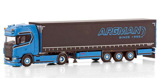 WSI  SCANIA S HIGHLINE CS20H 4X2 CURTAINSIDE TRAILER - 3 AXLE Argman s.r.o. 1:50 Truck Pre-built Model