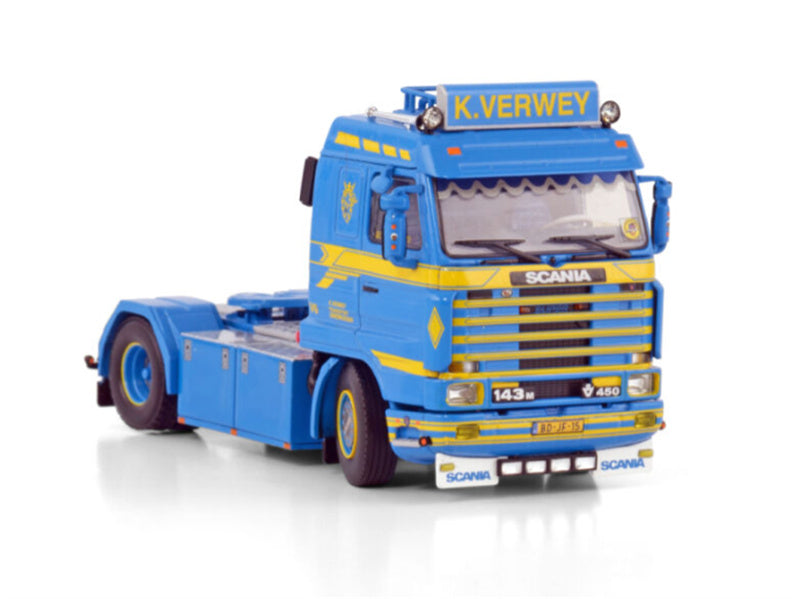 WSI SCANIA 3 SERIES STREAMLINE 4X2 K. Verweij blue 1:50 Truck Pre-built Model