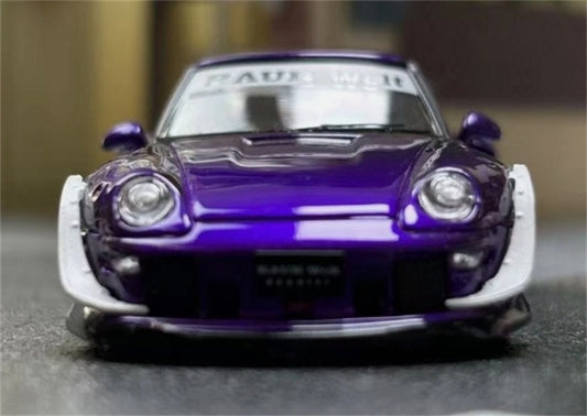 1:64 Porsche 911 RWB 993 Glossy Purple with White Edge SW DIECAST Model