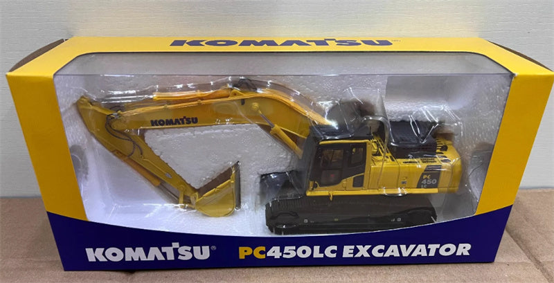 Universal Hobbies KOMATSU PC450-8 Excavator Yellow 1:50 Truck Pre-built Model