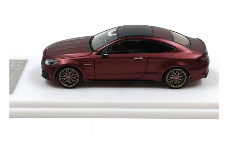 1:64 Mercedes-Benz AMG C63s  Matte wine red Howie Model   DIECAST Model