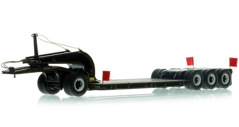 1:50 Talbert  1960s 60-Ton Cableneck Lowbed w/ Single-Axle Dolly Heavy Haul Replicas  Black Diecast Model