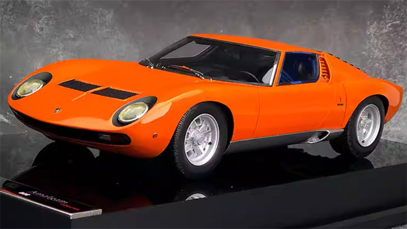 AMALGAM Lamborghini Miura P400 SV orange 1:18 Car Pre-built Model view1