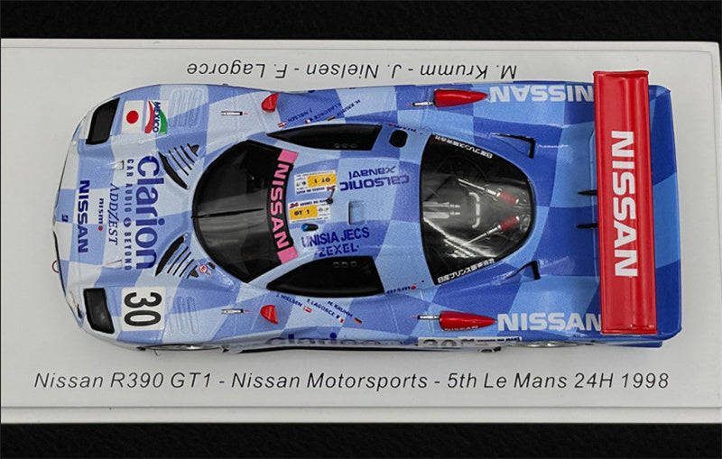 Spark Nissan R390 GT1 Nissan Motorsports - 5th Le Mans 24H 1998 1:43 Car Pre-built Model view4