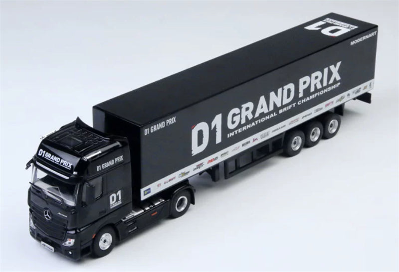 1:64 Mercedes-Benz D1 GRAND PRIX Black MODERNART DIECAST Trailer & Tractor Model