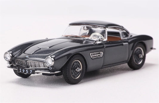 GFCC BMW 507 Roadster Retro Car 1957 Grey Convertible hardtop 1:64 car Pre-built Model view1