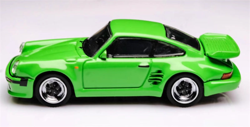 BSC Porsche 911 930 Turbo Green Limited Edition 399PCS ONLY 1:64 Car Pre-built Model view3