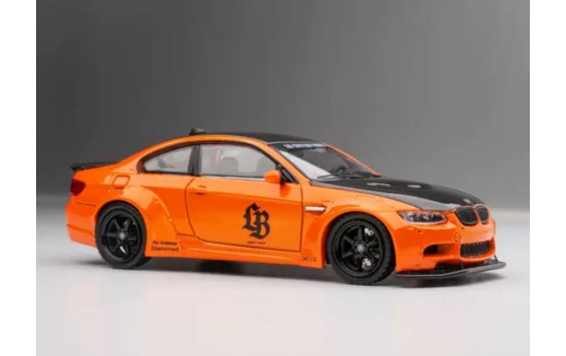 1:64 BMW LB M3 E92  Orange carbon top Fine model  Limited Edition 699PCS ONLY DIECAST Model