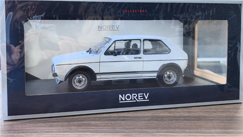 Norev Volkswagen VW Golf GTI 1976 First Generation White 1:18 Car Pre-built Model view11