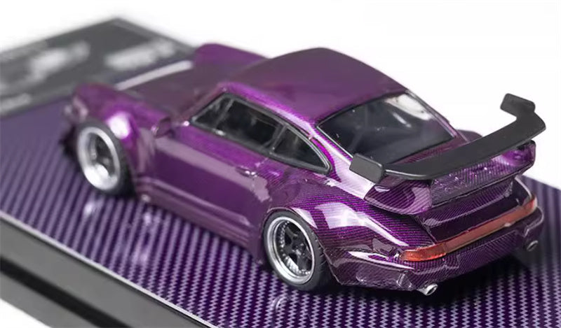 FLAME Porsche RWB 964 All Carbon Purple Limited Edition 499PCS ONLY 1:64 Car Pre-built Model view4