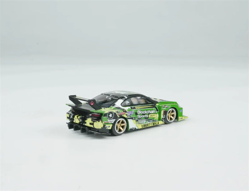 1:64 Nissan LB-Super Silhouette S15 Silvia #555 V2 Formula Drift Japan 2024 Green MINIGT DIECAST Model