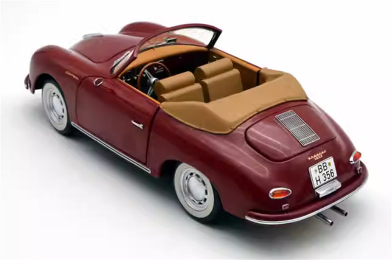 Schuco Porsche 356 A Carrera Cabriolet Red Limited Edition 1000PCS ONLY 1:18 Car Pre-built Model view3