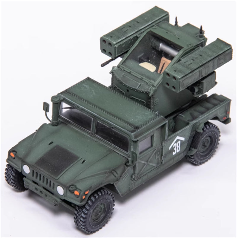 T-MODLE US Hummer Avenger Air Defense System Frontline Area Air Defense Green coating 1:72 Tank Pre-built Model