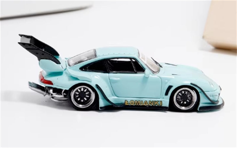1:64 Porsche 911 RWB 993 Tiffany Blue High Wing Luminous SW DIECAST Limited Edition 499pcs ONLY Model