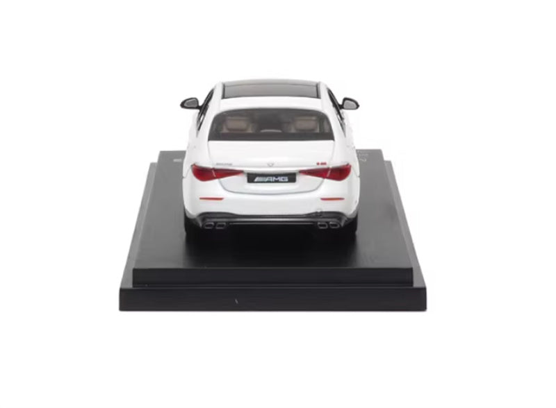 Almost Real Mercedes - AMG S 63 E Performance 2023 Opalith white bright 1:64 Car Pre-built Airliner Model Display view6