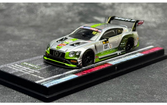 1:64 Bentley Continental GT3 2019 Silver Tarmac Works   DIECAST Model