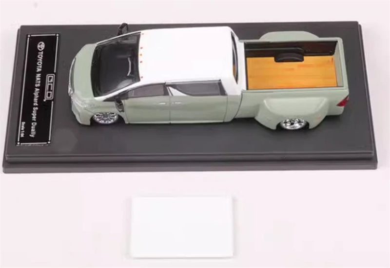 GCD TOYOTA NATS Alphard Pickup Super Dually Cream Green Limited Edition 500PCS ONLY RHD 1:64 Truck Pre-built Model view5