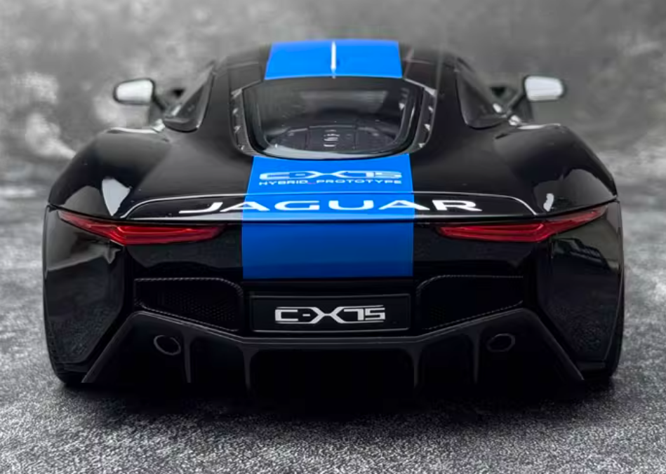 Almost Real Jaguar C-X75 2015 black blue decal Hybrid Prototype 1:18 Car Pre-built Model view9