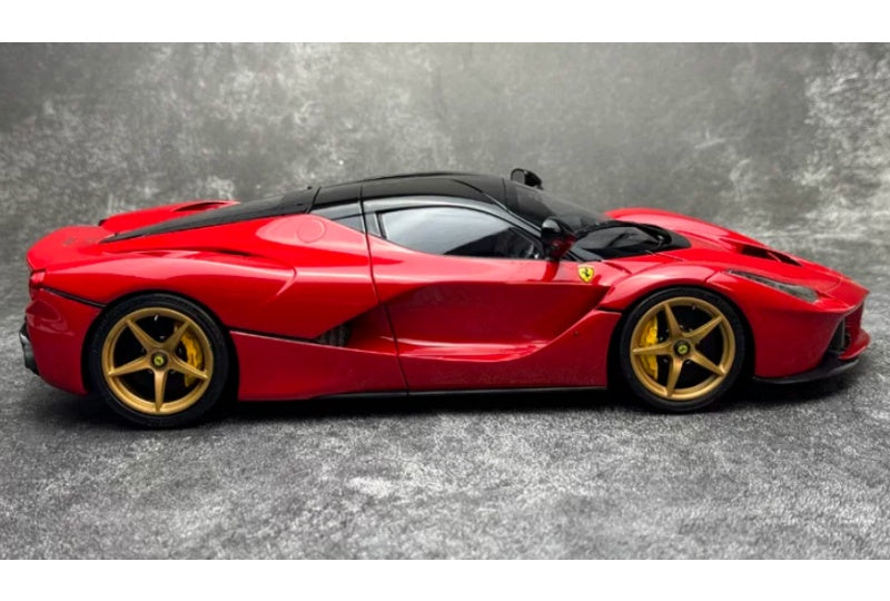 1:18 Ferrari LaFerrari  Standard Red Black Top - Gold Wheel BBR MODELS  DIECAST Model
