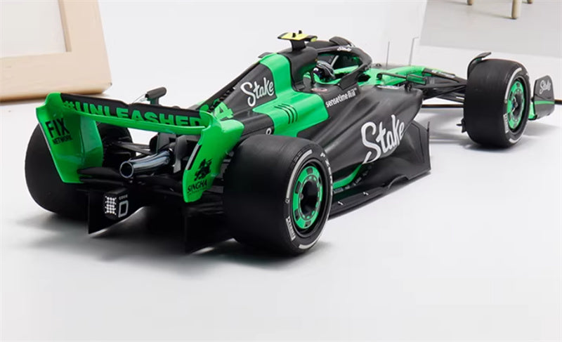 1:18  Stake Kick Sauber C44 Zhou #24 GP 2024 Green  MINICHAMPS  Resin Car Model