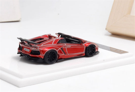 Flame Lamborghini LP700 Convertible Widebody Limited Edition 199PCS ONLY Red explosion pattern 1:64 Car Pre-built Model view2