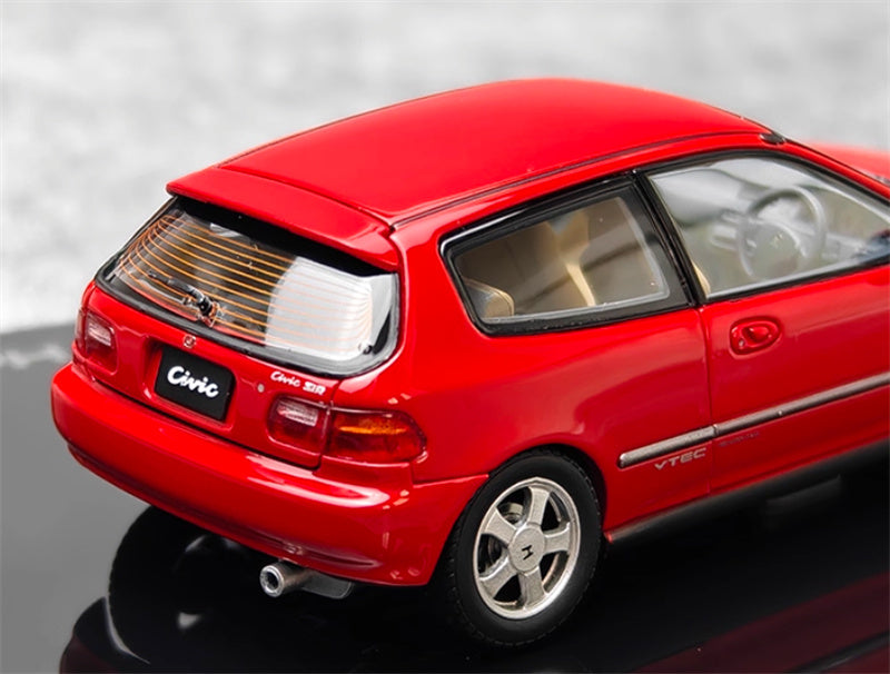 LCD-MODELS Honda Civic SiR II EG6 Fully open red Beige Interior 1:43 Car Model view7