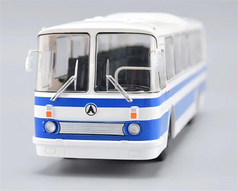 1:43 LAZ 699R Modimio White/Blue ABS Model