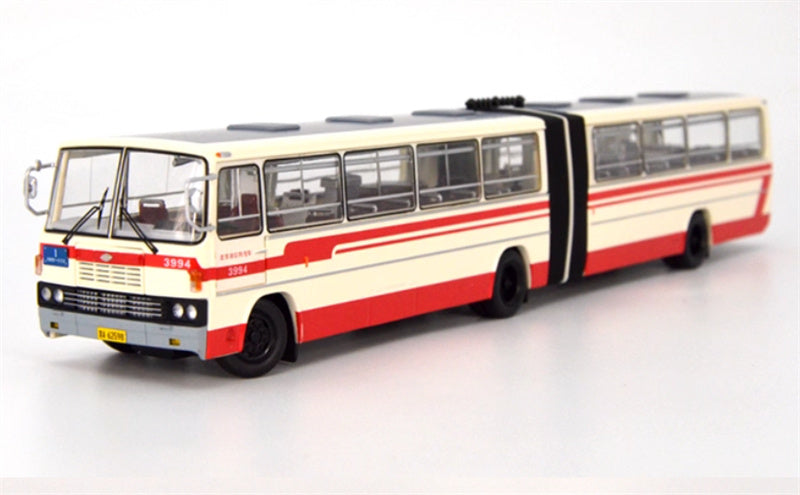 Beijing Public Transport Jinghua BK6170 #1 Blue Road Sign Articulated Bus 1:64 Bus Pre-built Model view1