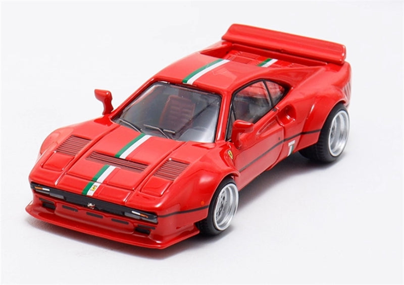 Hone Model Ferrari 288 GTO Red w/ Stripe Widebody 1:64 car Pre-built Model view1