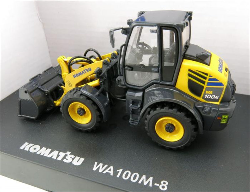 Universal Hobbies Komatsu WA100M-8 Wheel Loader Forklift 1:50 Truck Pre-built Model