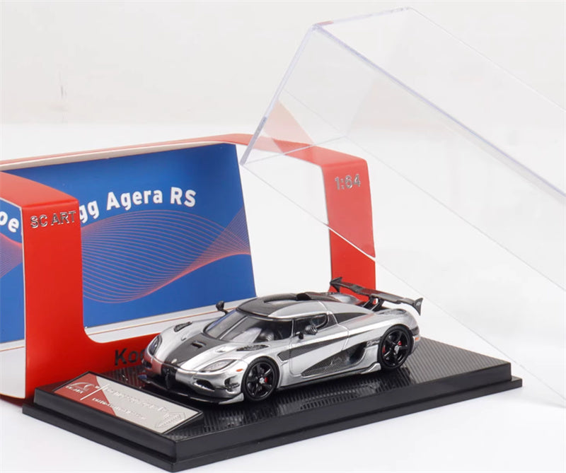 SmallcarsART Koenigsegg Agera RS Supercar silver 1:64 Car Pre-built Model view8