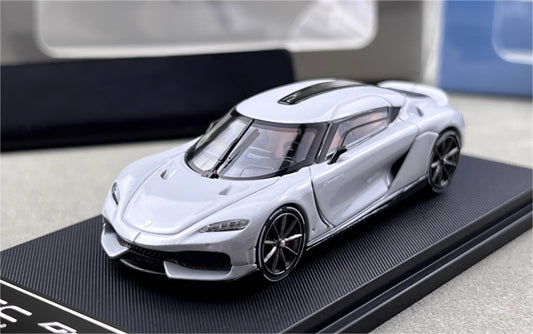 HKM Premium & BriScalemicro Koenigsegg Gemera Grey White Limited Edition 299PCS ONLY 1:64 Car Pre-built Model view1