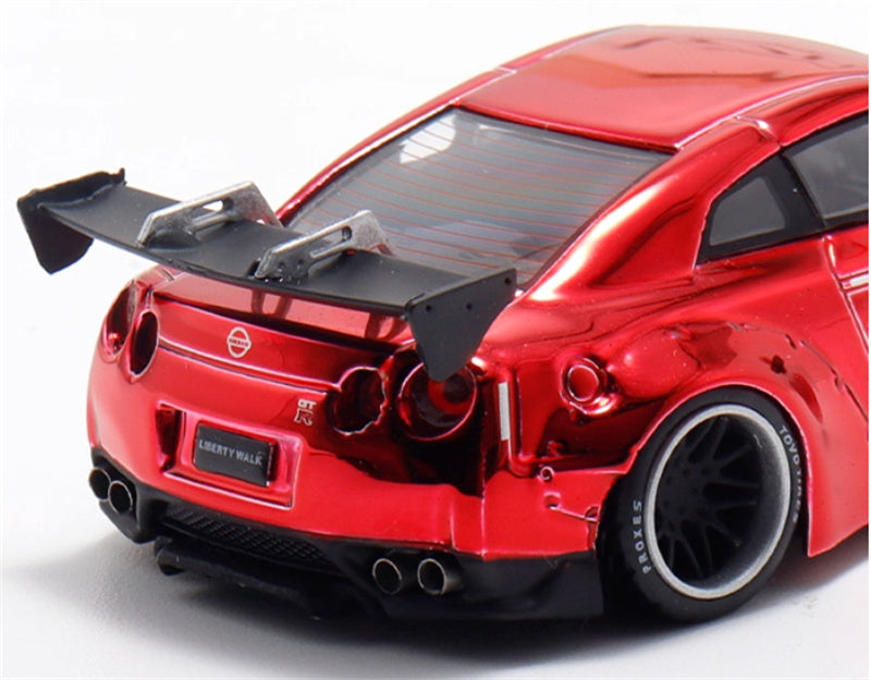 mymodelcollect Nissan GT-R R35 LBWK Limited Edition Electroplating Red 1:64 Car Pre-built Model view8