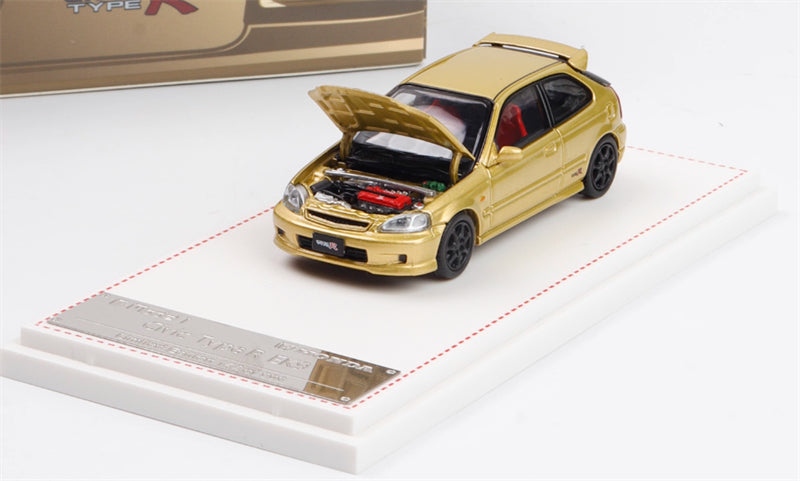 Focal Horizon Honda Civic EK9 Type-R 1st Generation Gold Limited Edition 999PCS ONLY 1:64 Car Pre-built Model view1