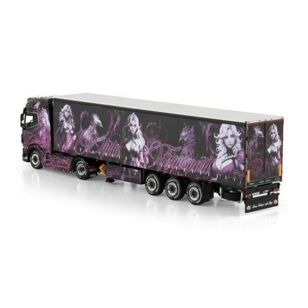 1:50 DAF PLUTA XG + 4X2 CURTAINSIDE TRAILER 3 AXLE WSI Diecast Model