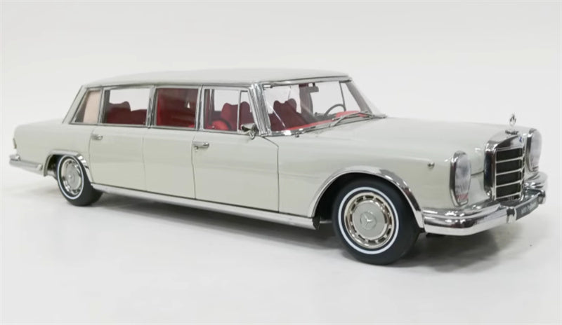 NZG Mercedes Benz S600 Pullman W100 Grey White 1:18 Car Pre-built Model