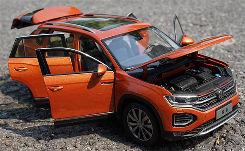 FAW Volkswagen VW TAYRON SUV orange 1:18 Car Pre-built Model view3