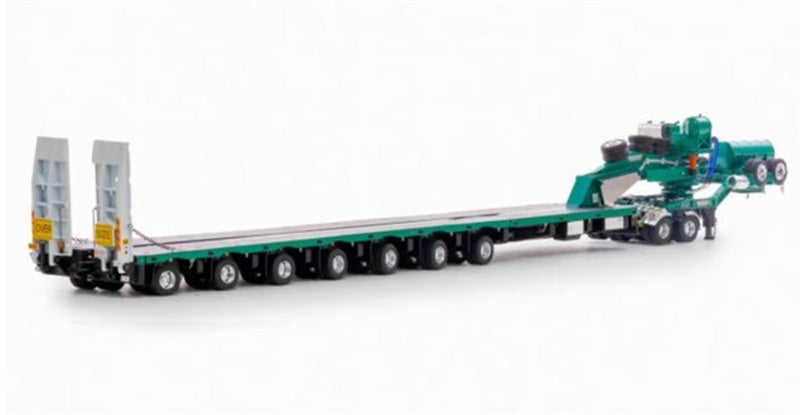 Drake  7x8 Steerable Trailer Metallic Green 1:50 Truck Pre-built Model