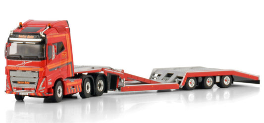 WSI  VOLVO FH5 GLOBETROTTER 6X2 TWIN STEER TRUCK TRANSPORTER - 3 AXLE SATER AUTO FGM Trailers 1:50 Truck Pre-built Model