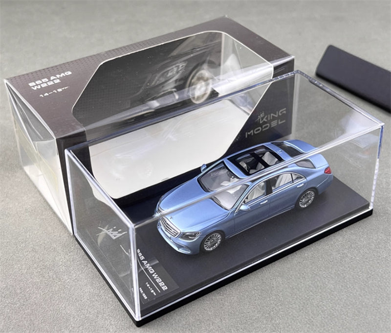 KING MODEL Mercedes Benz S65 AMG W222 Ice Blue Limited Edition 999PCS ONLY 1:64 Car Pre-built Model view8